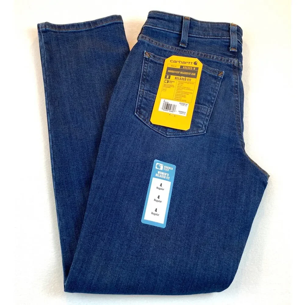 Carhartt Size 4 Regular Relaxed Fit Rugged Flex Jeans NWT - Picture 2 of 7